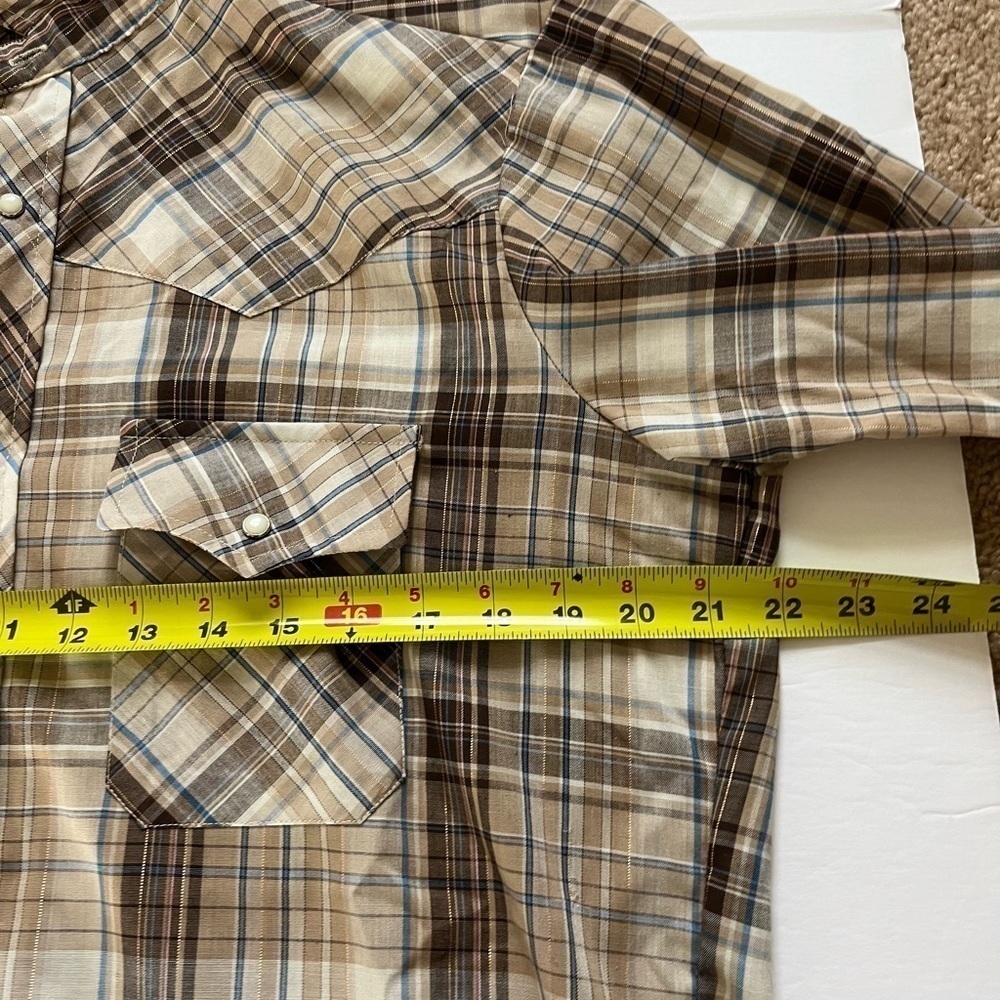 Sundance Tall Man Button Up Long Sleeve Plaid Shirt Size Large - Picture 7 of 8